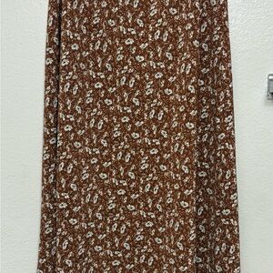 SOLD!! Floral Brown Skirt